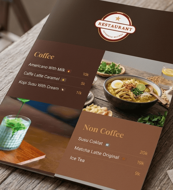 Café Card template preview